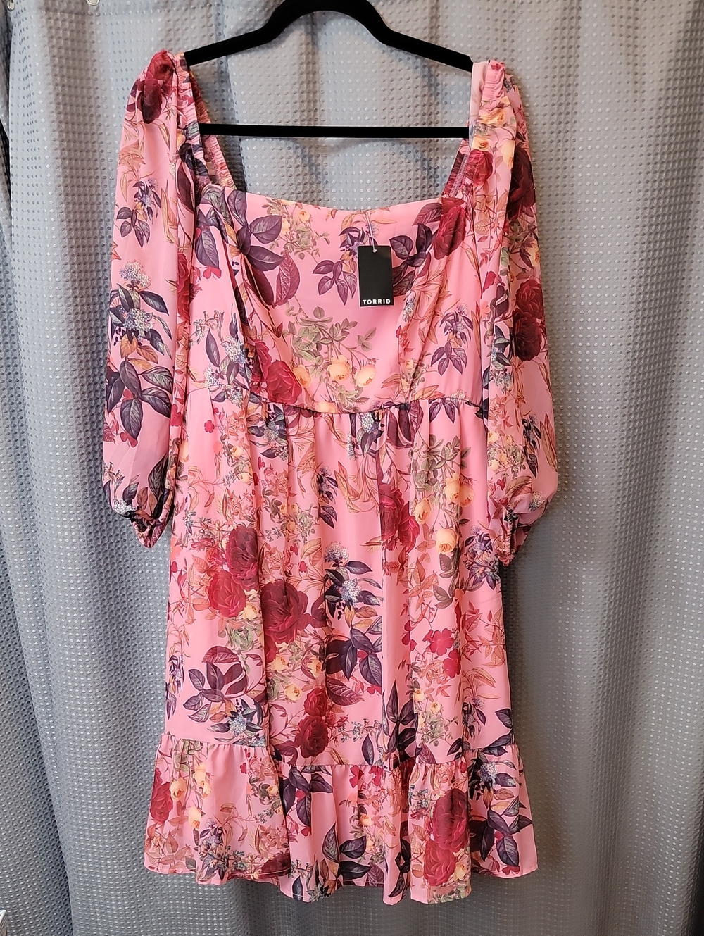 NWT Torrid Floral Chiffon Square-Neck Dress Size 1